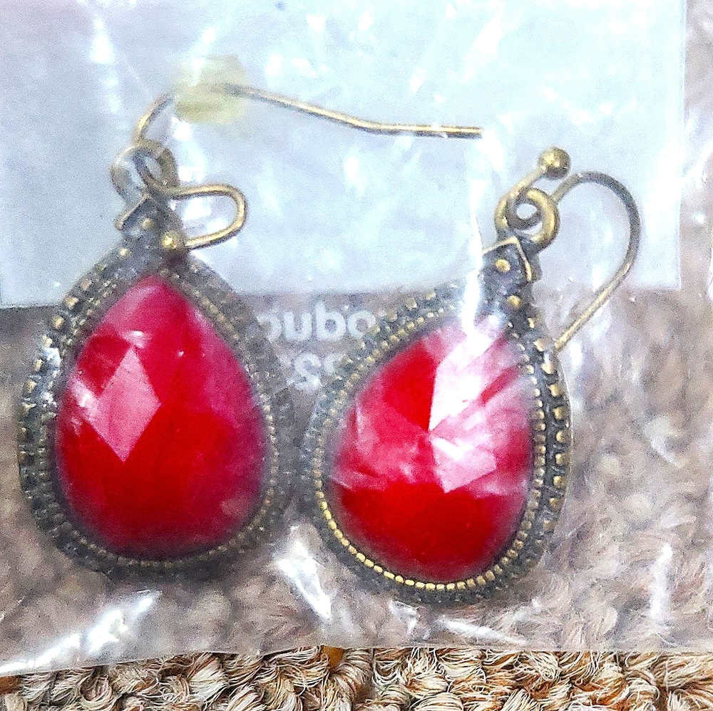 red and gold earrings